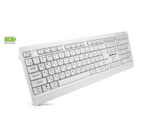 Клавіатура REAL-EL RK-761W бездротова мультимедійна, 2.4 ГГц, Li-Ion, USB Type-C, біла