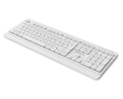 Клавіатура REAL-EL RK-761W бездротова мультимедійна, 2.4 ГГц, Li-Ion, USB Type-C, біла