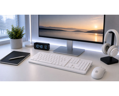 Клавіатура REAL-EL RK-761W бездротова мультимедійна, 2.4 ГГц, Li-Ion, USB Type-C, біла