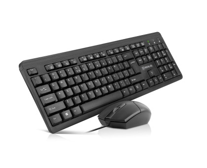 Комплект клавиатура+мышка REAL-EL Standard 504 Kit EN проводные черные