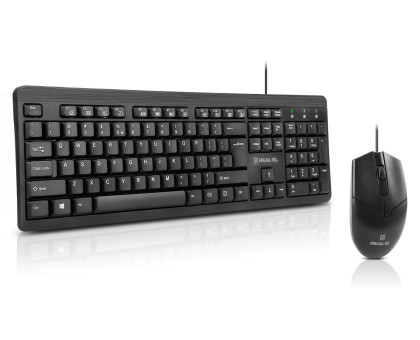 Комплект клавиатура+мышка REAL-EL Standard 504 Kit EN проводные черные