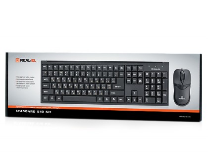 Клавиатура + мышка REAL-EL Standard 510 Kit черные