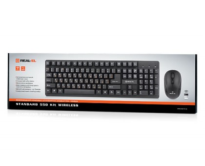 Клавіатура + мишка REAL-EL Standard 550 Kit Wireless беспровідні