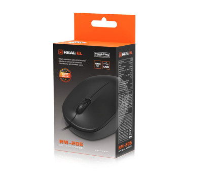 Мишка REAL-EL RM-206 USB чорна