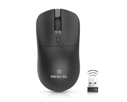 Мишка REAL-EL RM-307W, бездротова, чорна