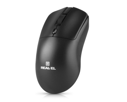 Мишка REAL-EL RM-307W, бездротова, чорна
