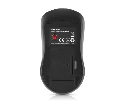 Мишка REAL-EL RM-307W, бездротова, чорна