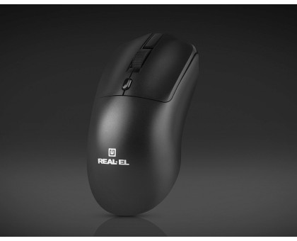 Мишка REAL-EL RM-307W, бездротова, чорна