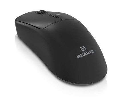Мишка REAL-EL RM-317W, бездротова, чорна