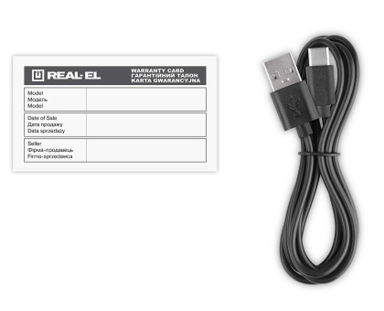 Мишка REAL-EL RM-335W, бездротова, вбудований акумулятор, чорна