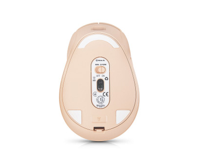 Мишка REAL-EL RM-370W, бездротова, вбудований акумулятор, тиха, бежева