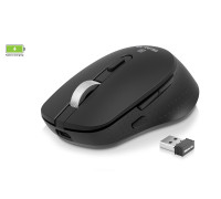 Мишка REAL-EL RM-380W, бездротова, вбудований акумулятор, тиха, чорна