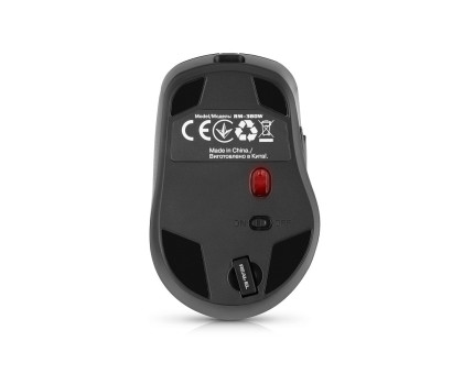 Мишка REAL-EL RM-380W, бездротова, вбудований акумулятор, тиха, чорна