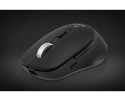 Мишка REAL-EL RM-380W, бездротова, вбудований акумулятор, тиха, чорна