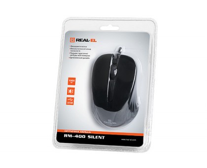 Мышка REAL-EL RM-400 Silent (тихая)