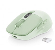 Мишка REAL-EL RM-481W (бездротова Bluetooth / 2.4 ГГц, з акумулятором та мультипідключенням, світло-зелена)