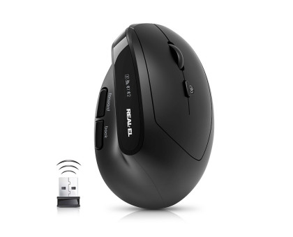 Мишка REAL-EL RM-490W (бездротова Bluetooth / 2.4 ГГц, з акумулятором та мультипідключенням)