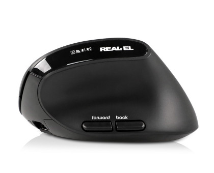 Мишка REAL-EL RM-490W (бездротова Bluetooth / 2.4 ГГц, з акумулятором та мультипідключенням)