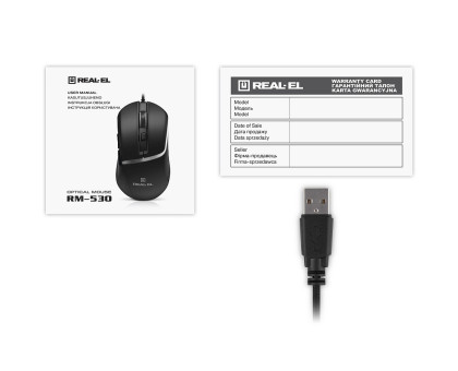 Мишка REAL-EL RM-530 ігрова з підсвічуванням