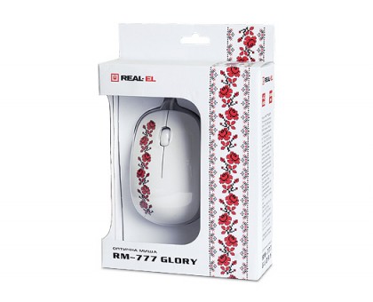 Мышка REAL-EL RM-777 Glory USB белая