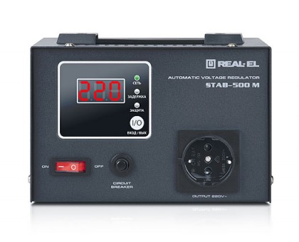 Стабілізатор напруги REAL-EL STAB-500 M уцінка