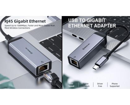 Адаптер REAL-EL CE-150 Type C- Gigabit Ethernet