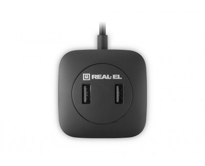 USB концентратор REAL-EL HQ-177, 4 порта, черный