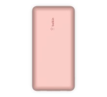 Акумулятор портативний літій-іонний Power Bank Belkin 20000мА·год, 15Вт, 2хUSB-A/USB-C, рожевийАкумулятор портативний літій-іонний Power Bank 20000мА·год, 15Вт, 2хUSB-A/USB-C, рожевий