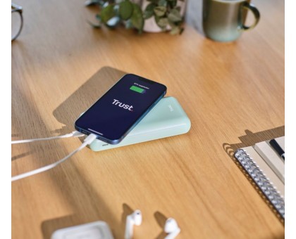 Trust Акумулятор портативний літій-іонний power bank Redoh, 20000мА·год, USB-A/2хUSB-C, 18W, QC 3.0, PD, зелений Trust Акумулятор портативний літій-іонний power bank Redoh, 20000мА·год, USB-A/2хUSB-C, 18W, QC 3.0, PD, зелений