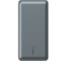 Belkin Акумулятор портативний літій-іонний Power Bank 20000мА·год, 15Вт, 2хUSB-A/USB-C, cірий