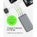 Belkin Акумулятор портативний літій-іонний Power Bank 20000мА·год, 15Вт, 2хUSB-A/USB-C, cірий
