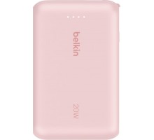 Belkin Акумулятор портативний літій-іонний Power Bank 10000мА·год, 20Вт, з інтегрованим кабелем USB-C, рожевий