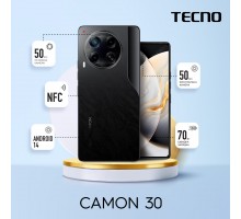 Смартфон TECNO Camon 30 (CL6) 6.78" 8/256ГБ, 2SIM, 5000мА•год, Basaltic Dark