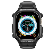 Чохол та ремінець 2в1 Spigen для Apple Watch Ultra 49mm, Rugged Armor Pro, Black