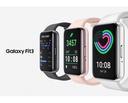 Фітнес-трекер Samsung Galaxy Fit 3 40мм (R390) 1.6', 256x402, AMOLED, BT 5.3, 16/256МБ, сірий Фітнес-трекер Samsung Galaxy Fit 3 40мм (R390) 1.6', 256x402, AMOLED, BT 5.3, 16/256МБ, сірий