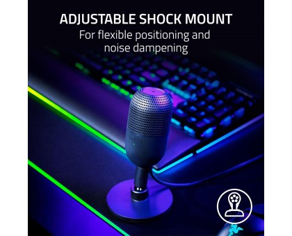 Мікрофон геймінговий Razer Seiren V3 Mini, Omni, USB-A, 1.2м, чорний Мікрофон геймінговий Razer Seiren V3 Mini, Omni, USB-A, 1.2м, чорний