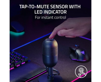Мікрофон геймінговий Razer Seiren V3 Mini, Omni, USB-A, 1.2м, чорний Мікрофон геймінговий Razer Seiren V3 Mini, Omni, USB-A, 1.2м, чорний