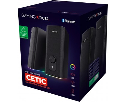 Акустична система Trust GXT 612 Cetic 2.0, BT/USB/AUX, чорний Акустична система Trust GXT 612 Cetic 2.0, BT/USB/AUX, чорний