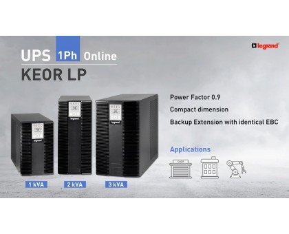 Джерело безперебійного живлення Legrand Keor LP, 2000VA/1800W, LED, RS232, 6хC13 Джерело безперебійного живлення Legrand Keor LP, 2000VA/1800W, LED, RS232, 6хC13