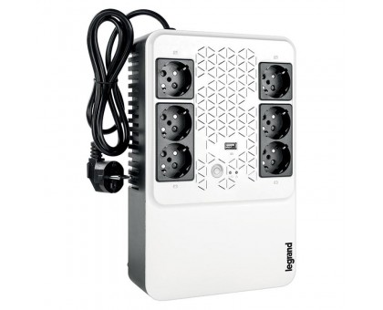 Джерело безперебійного живлення Legrand Keor Multiplug, 800VA/480W, USB, 6хSchuko, USB Джерело безперебійного живлення Legrand Keor Multiplug, 800VA/480W, USB, 6хSchuko, USB