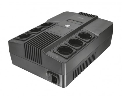 Джерело безперебійного живлення Trust Maxxon 800VA UPS with 6 standard wall power outlets BLACK Джерело безперебійного живлення Trust Maxxon 800VA UPS with 6 standard wall power outlets BLACK