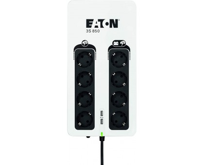 Джерело безперебійного живлення Eaton 3S, 850VA/510W, LED, USB, 8xSchuko Джерело безперебійного живлення Eaton 3S, 850VA/510W, LED, USB, 8xSchuko