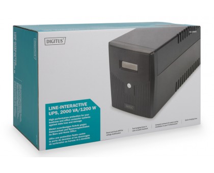 Источник бесперебойного питания DIGITUS Line-Interactive, 2000VA/1200W, LCD, 4xSchuko, RJ45, RS232, USB Источник бесперебойного питания DIGITUS Line-Interactive, 2000VA/1200W, LCD, 4xSchuko, RJ45, RS232, USB