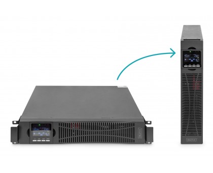 Источник бесперебойного питания DIGITUS OnLine, 1500VA/1500W, LCD, 8xC13, RJ45, RS232, USB, Rack/Tower Источник бесперебойного питания DIGITUS OnLine, 1500VA/1500W, LCD, 8xC13, RJ45, RS232, USB, Rack/Tower