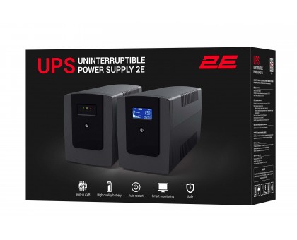 ИБП 2E DD650, 650VA/360W, LCD, USB, 2xSchuko ИБП 2E DD650, 650VA/360W, LCD, USB, 2xSchuko
