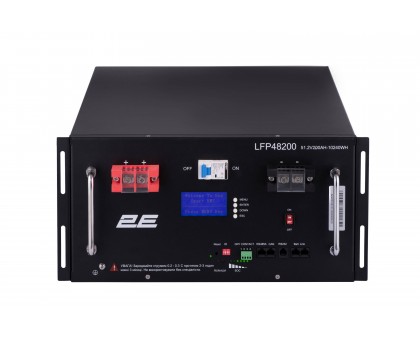 Акумуляторна батарея 2E LFP48, 48В, 200А•год, 19" LCD 16S Акумуляторна батарея 2E LFP48, 48В, 200А•год, 19" LCD 16S