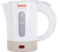 Електрочайник Tefal Travel-o-city 0.5л, Strix, пластик, в комплекті 2 склянки + 2ложки, біло-бежевий