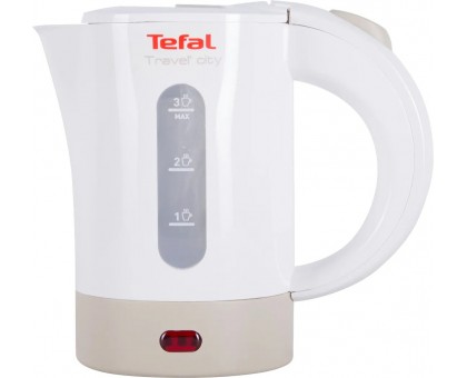 Электрочайник Tefal Travel-o-city 0.5л, Strix, пластик, в комплекте
2 стакана + 2ложки, бело-бежевый Электрочайник Tefal Travel-o-city 0.5л, Strix, пластик, в комплекте
2 стакана + 2ложки, бело-бежевый