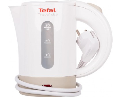 Электрочайник Tefal Travel-o-city 0.5л, Strix, пластик, в комплекте
2 стакана + 2ложки, бело-бежевый Электрочайник Tefal Travel-o-city 0.5л, Strix, пластик, в комплекте
2 стакана + 2ложки, бело-бежевый