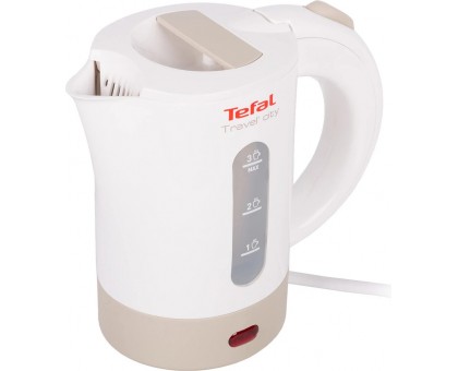 Электрочайник Tefal Travel-o-city 0.5л, Strix, пластик, в комплекте
2 стакана + 2ложки, бело-бежевый Электрочайник Tefal Travel-o-city 0.5л, Strix, пластик, в комплекте
2 стакана + 2ложки, бело-бежевый